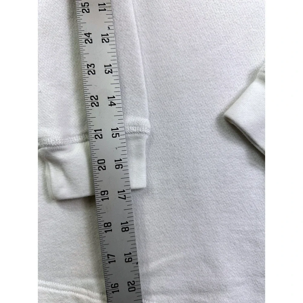Ralph Lauren Kids White French Terry Sweatshirt Blue Pony Logo Size M